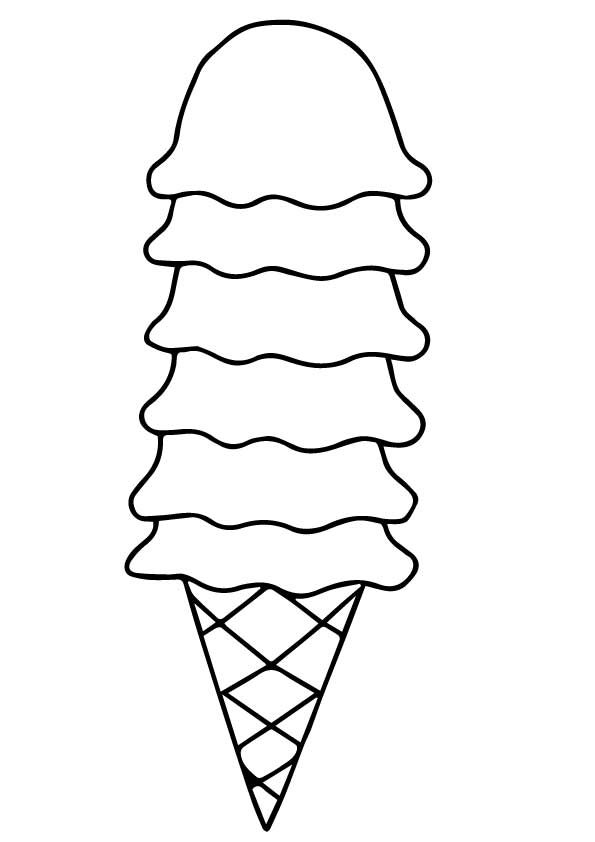 Plansa de colorat cu Inghetata 30 24